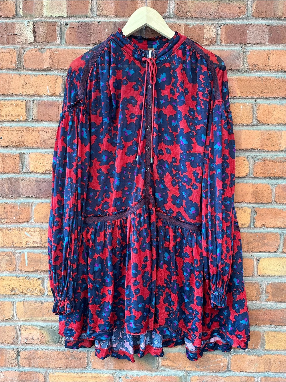 Free People Love Letter Floral Tunic Long Sleeve Dress - Picture 4 of 11
